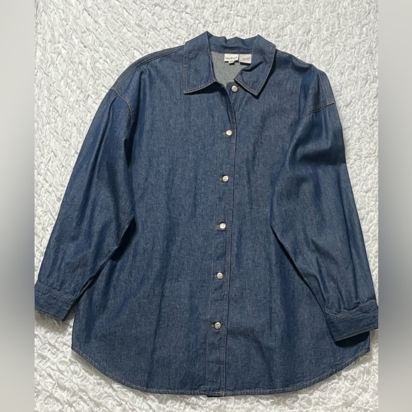 TOGETHER Vintage Denim Native American Indian Embellished Shirt Size 2X - Picture 4 of 8